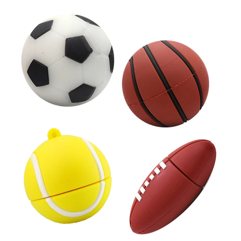 Sports Basketball USB Flash Drive 4gb 8g 16gb Pen Drive 32gb 64Gb PenDrive Football Rugby Usb Stick  Free Shipping  Clé Usb