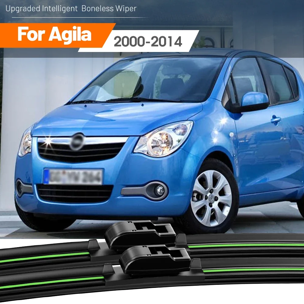 2 шт. для Opel Agila A B 2000-2014, щетки стеклоочистителя переднего стекла 2002 2006 2008 2009 2012 2013 2014 аксессуары для лобового стекла