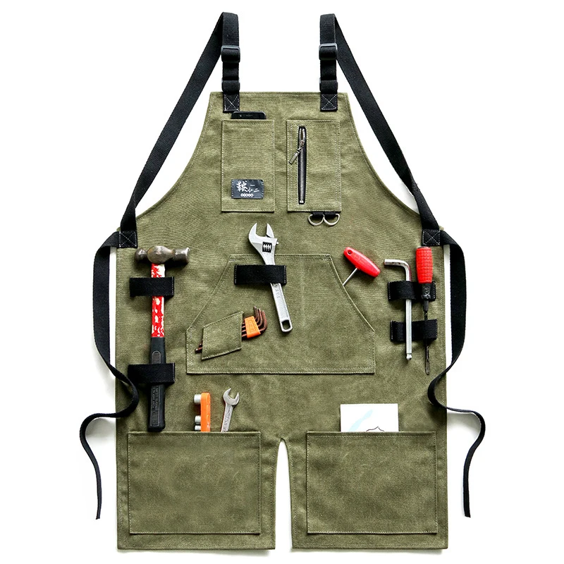 Outdoor Camping Apron Storage Apron Breathable Picnic Barbecue Overalls Can Be Naughty Wear And Dirt