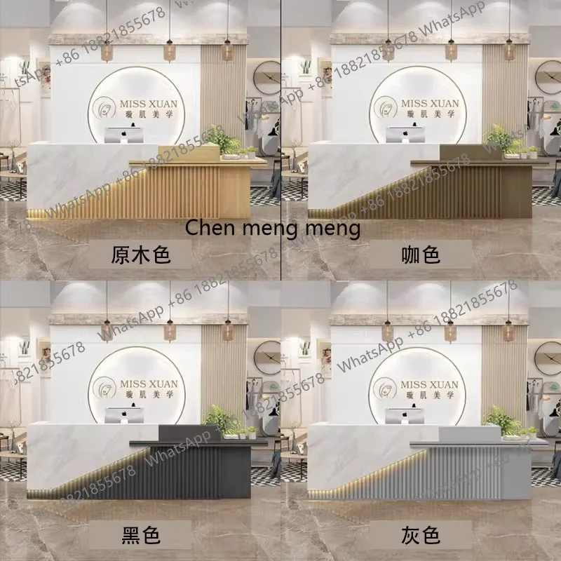 Imitation marble beauty salon checkout page company hotel front desk modern restaurant bar table