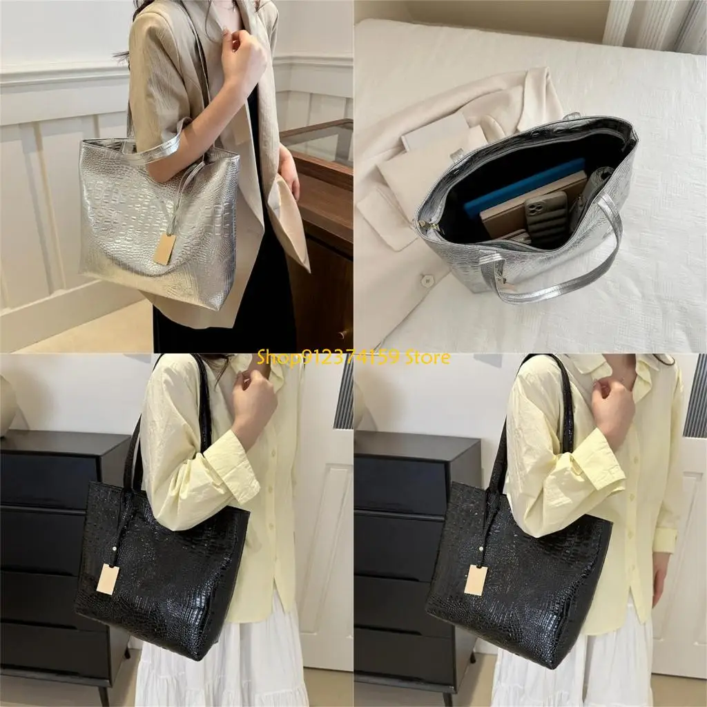 G5AE Women Bag PU Leather Shoulder Bag Large Capacity Handbags Fashion Commuters Bag