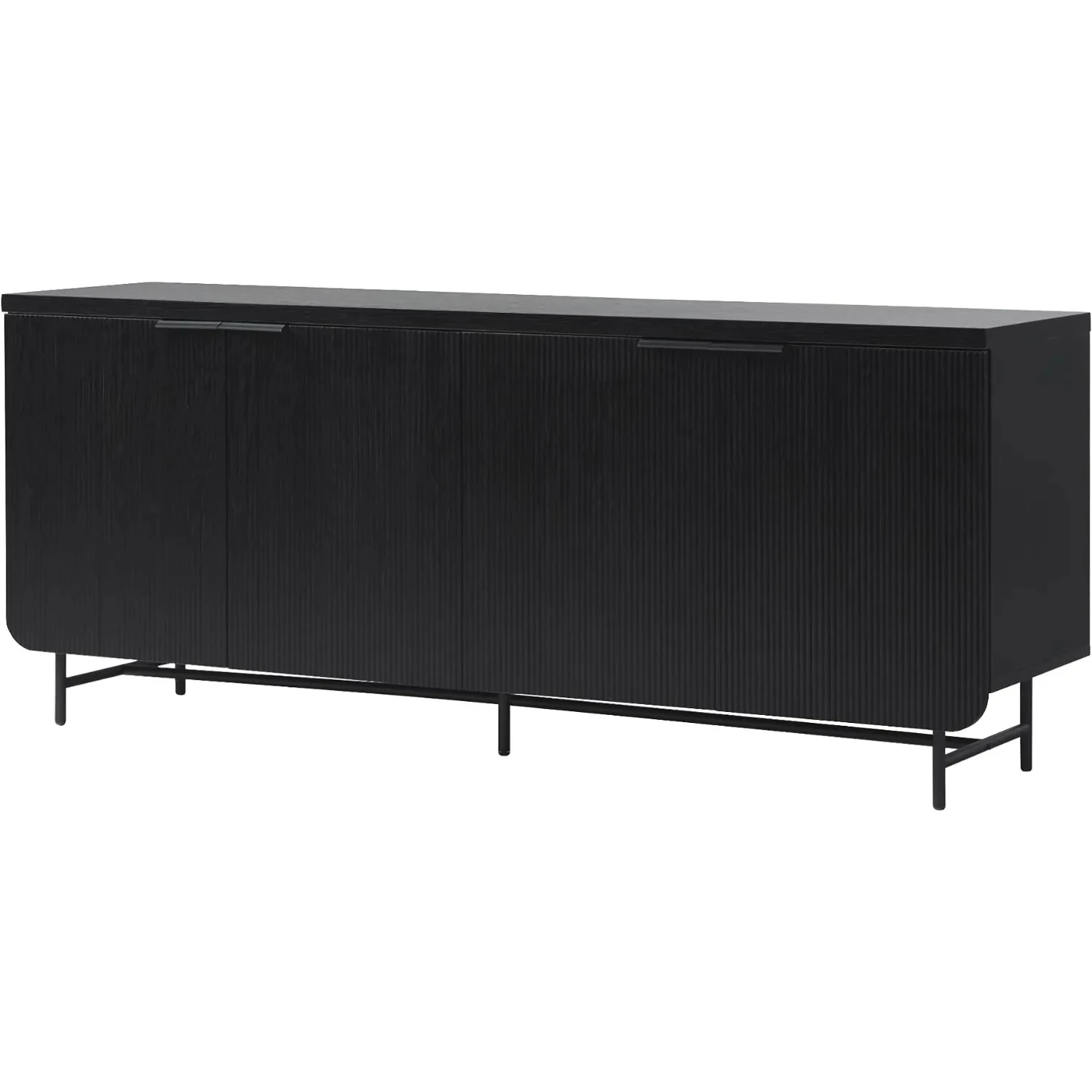 Walker Edison Scandinavian Grooved 4-Door Sideboard 17.75