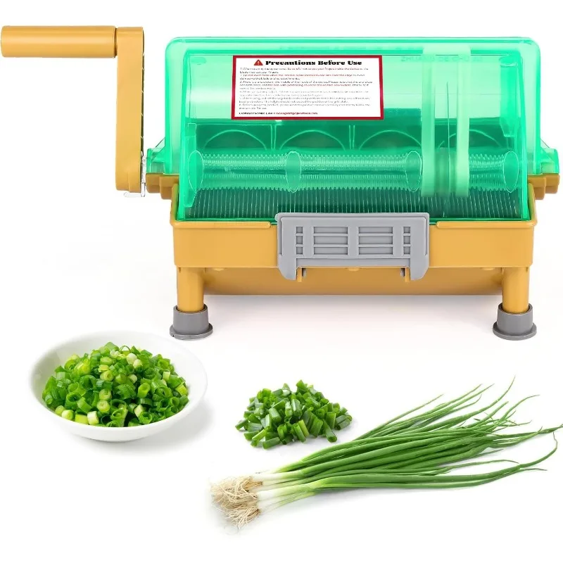 

Commercial Hand Scallion Cutter Green Onion Chopper Shredder Slicer, Stainless Steel Blade, Make 3MM Chopped Scallio
