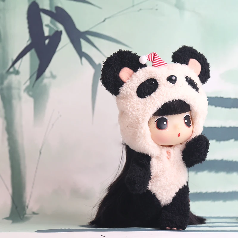 Ddung panda 18cm bamboo panda doll dress-up doll Valentine's day birthday gift