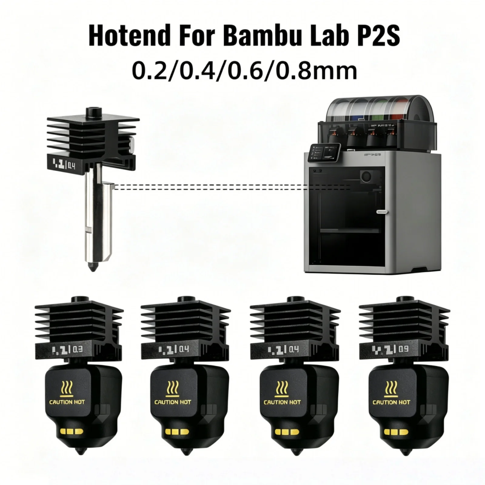 �y�Z�[�����zBambu Lab P2S�A�b�v�O���[�h�p�z�b�g�G���h�A���O���\�ȍd���|���z�b�g�G���h�m�Y��0.2/0.4/0.6/0.8mm�ABambulab P2S 3D�v�����^�[���i�p