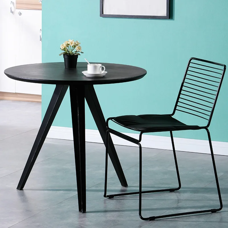 Nordic Dining Chair Modern Minimalist Creative Outdoor Iron Wire Personality Office Hollow Leisure Computer Chair Dropshipping