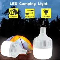 USB Rechargeable Portable Camping Lights Led Light Camping Lantern Emergency Bulb High Power Tent Lights for Patio Porch Garden