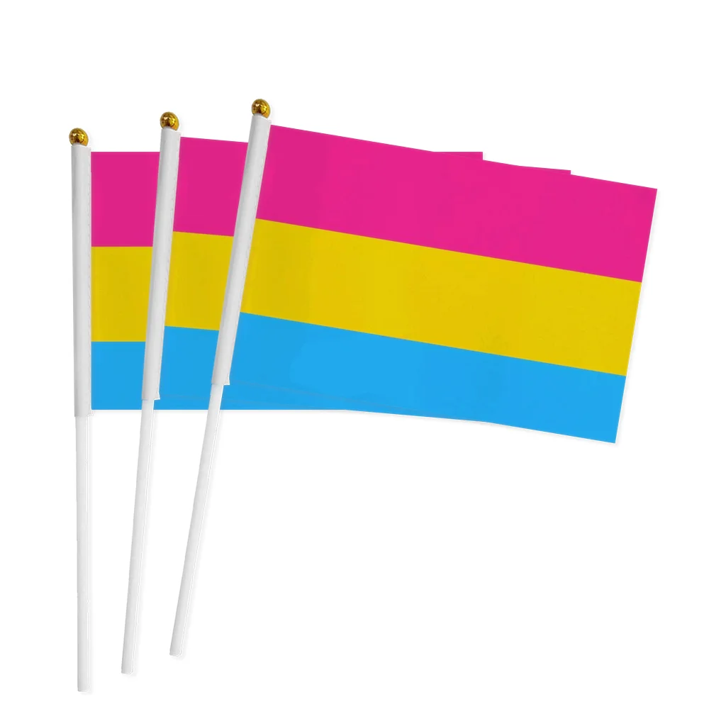 custom hand flag 100pcs  14x21cm dream smp flag Gay Lesbian Homosexual Bisexual LGBT Pride flag Customized rainbow hand flag