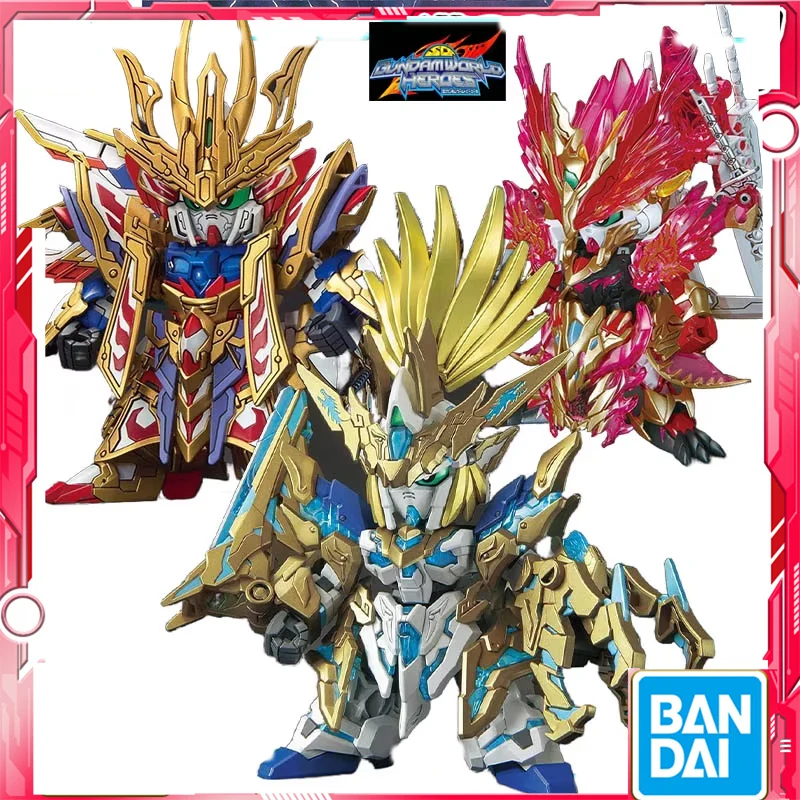 Bandai Originele SDW HEROES Gundam ZHAO YUN SUN QUAN Cao Cao LIU BEI Actiefiguren Speelgoed Voor Jongens Collectible Model Ornamenten
