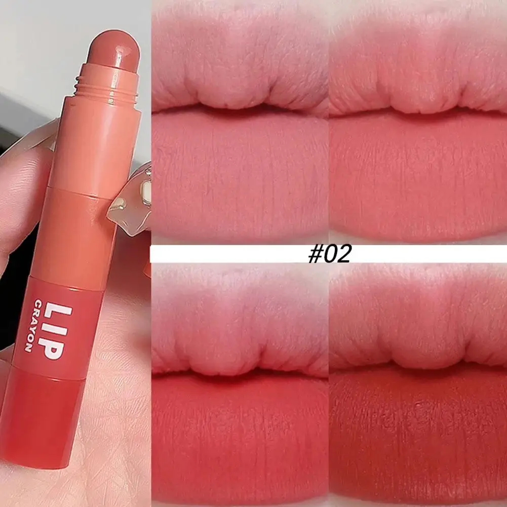 4-in-1 krijtlippenstiftset Matte lippenstiftpotlood Fluwelen make-up Sexy non-stick cup Waterdichte lippenstift Veelkleurig Rood T W7I1