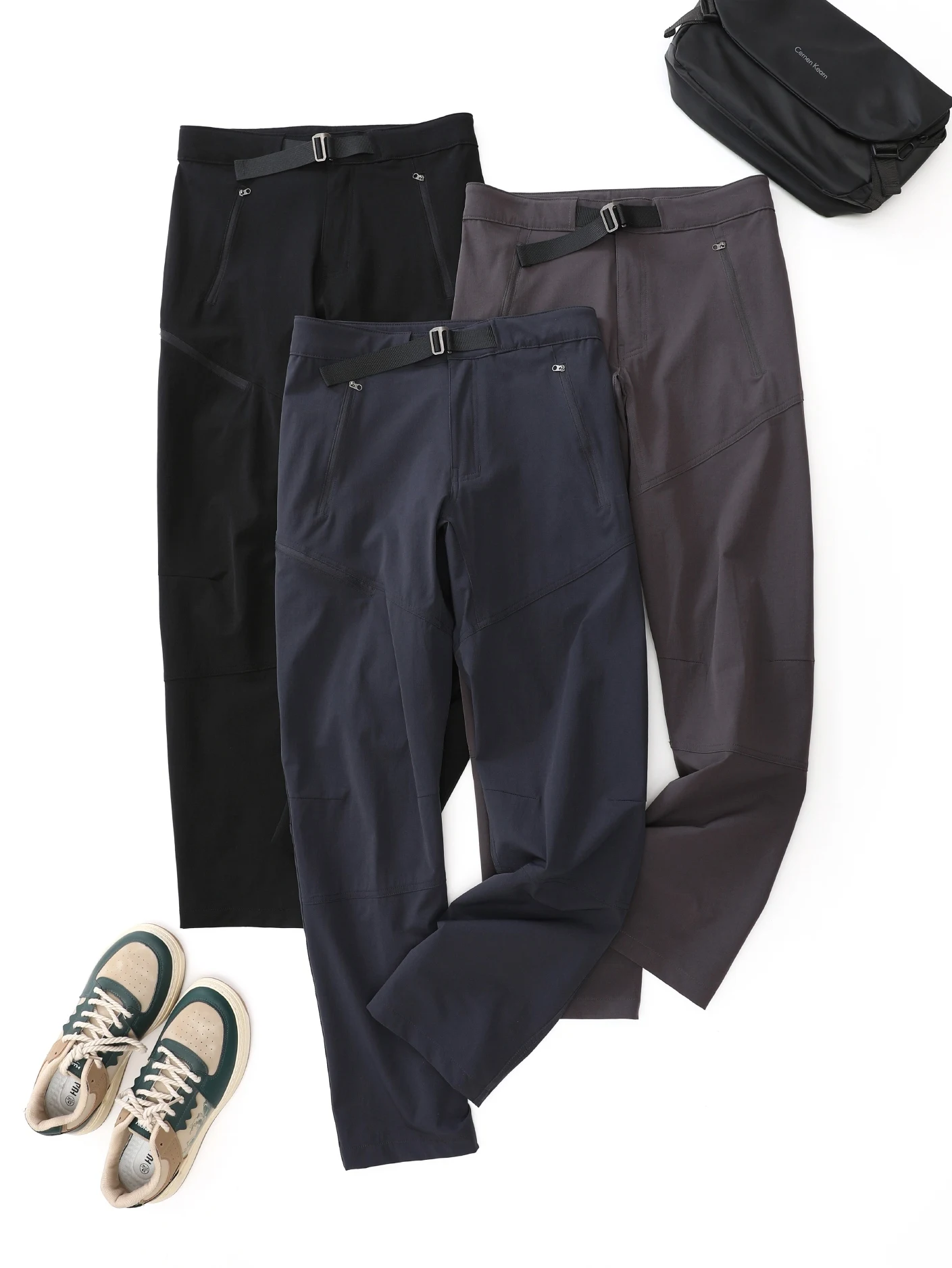 

Мужские легкие дышащие водонепроницаемые быстросохнущие брюки прямого кроя для активного отдыха, повседневные брюки, мягкие брюки