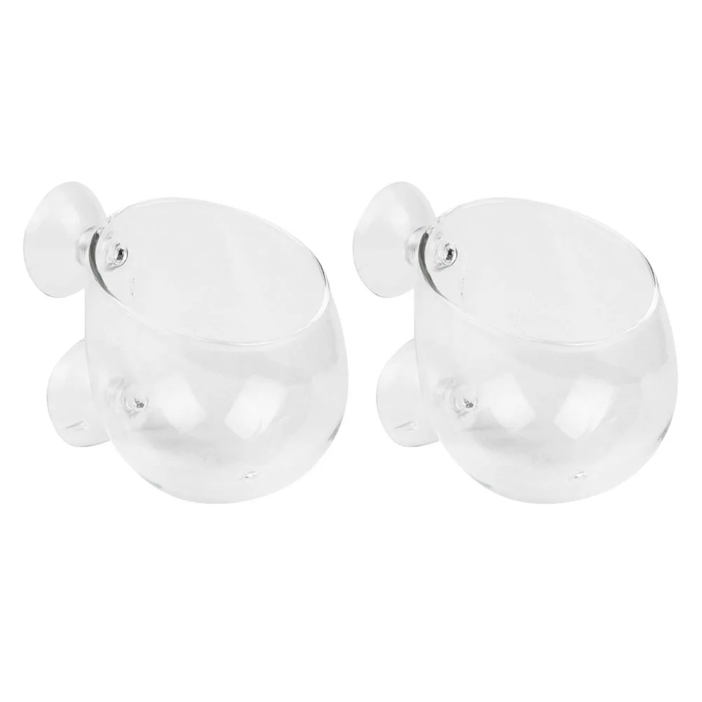 

2Pcs Water Grass Landscape Cup Premium Glass Aquarium Plant Holder Clear Decorative Fish Tank Grass Basin Aquarium Plant Holder