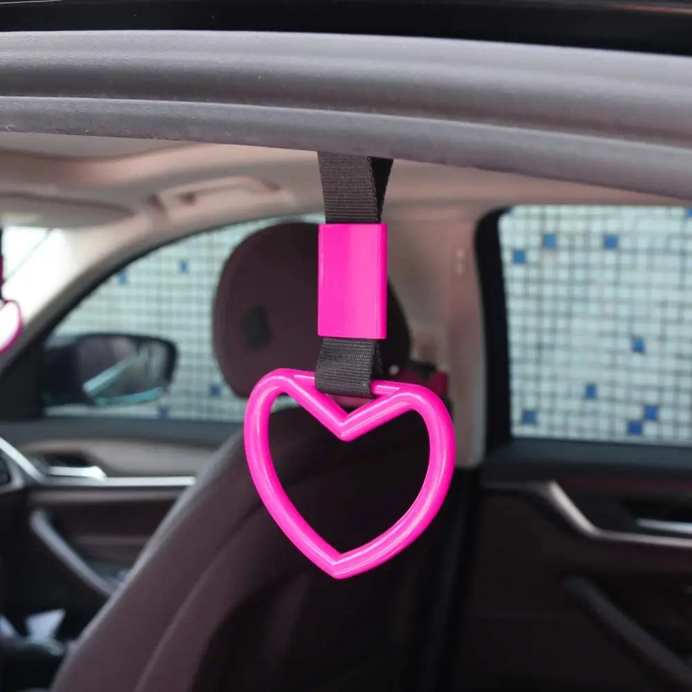 Tsurikawa Ring Heart JDM Train Bus Handle Hand Strap PVC Plastic Drift Charm Strap Drift Auto Interior Accessories