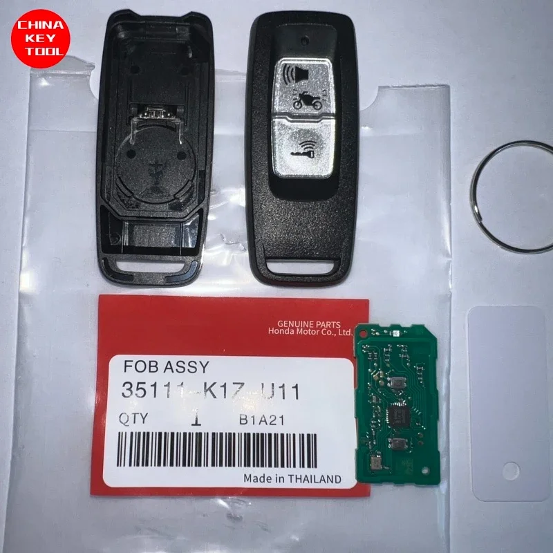 1PCS Genuine Remote Key 35111-K1Z-U11 For Honda PCX160 Forza, NSS350 2021-2023 Motorcycle Key 433.92MHZ ID47Chip