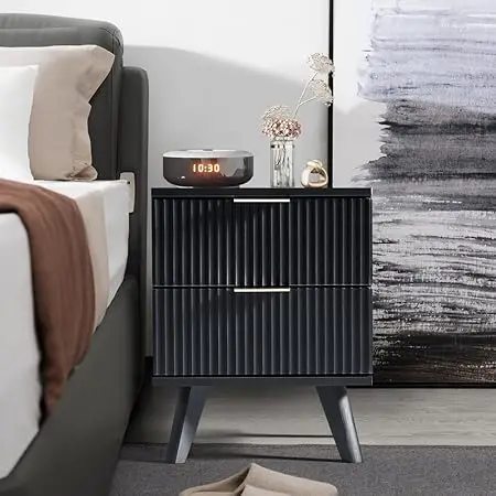 

Nightstand Century ern Bede Table with 2 Ders, Accent Bede End Side Table with Storage, Nightstand with 2 Ders, Century ern Smal