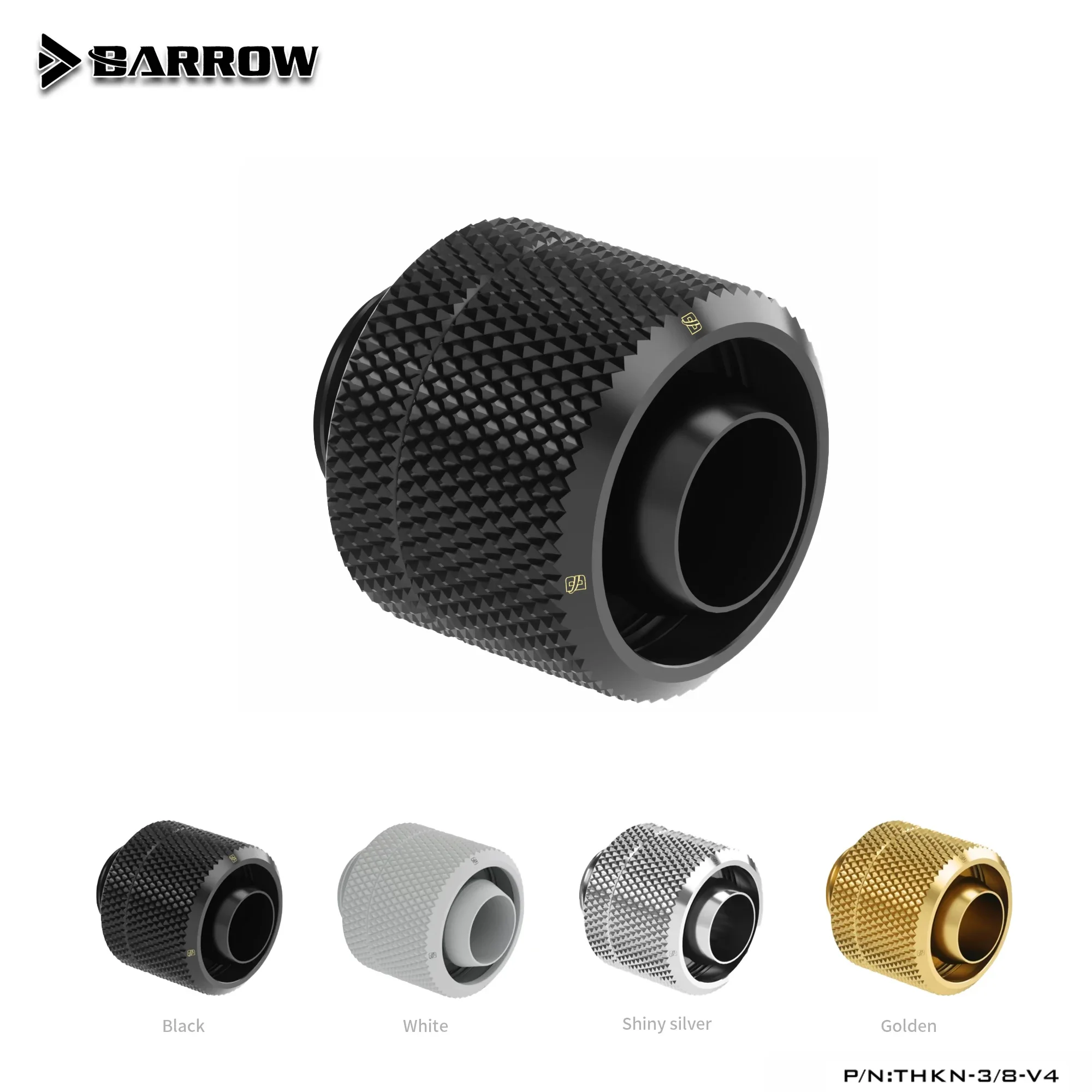 

Barrow THKN-3/8-V4, 3/8"ID*5/8"OD 10x16mm Soft Tube Fittings,G1/4" Fittings For Soft Tubes Extend Connector For Computer Case