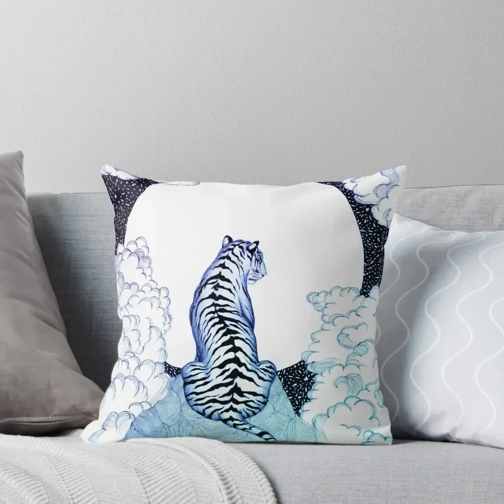 

Ombre Tiger Moon Throw Pillow Cushions Home Decor bed pillows christmas pillowcases pillow