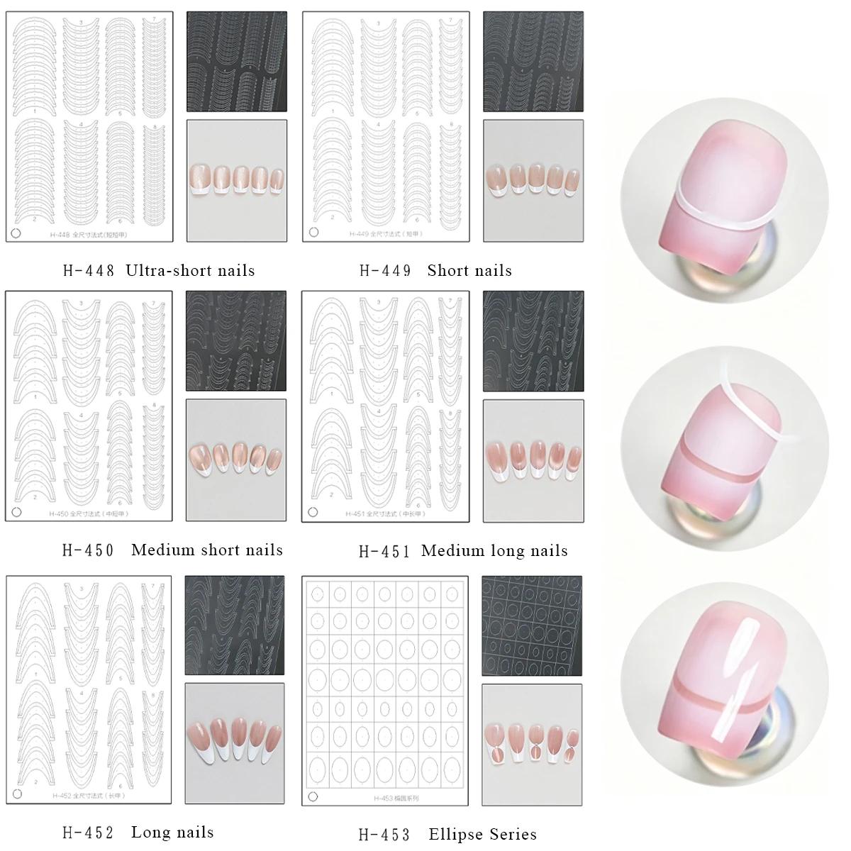 Franse holle nagelstickers, tr - Nail Extension Form recensie en prijs
