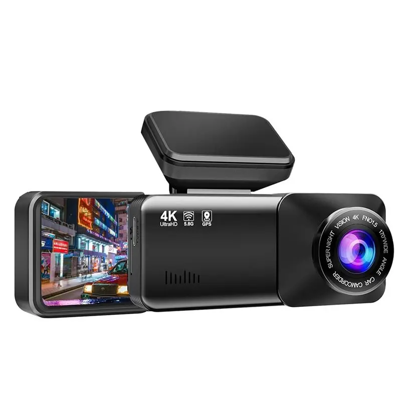 Car GPS Dashcam With 4K Front And Rear Camera, Parking Monitoring Functionality, 170° Wide Angle, Night Vision& Parking Mode