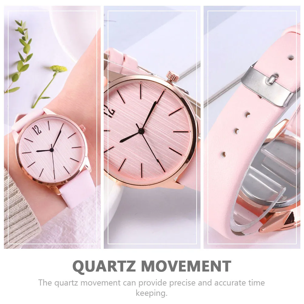 

PU Quartz Watch Women Casual Wrist Watch Breathable Strap Durable Materials Stylish Design Precise Timekeeping