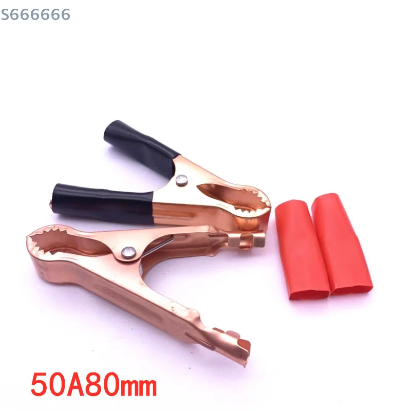

2Pcs 30A Red + Black Best Promotion Alligator Clips Connector Plug Power Crocodile Car Caravan Van Battery Test Lead Clips