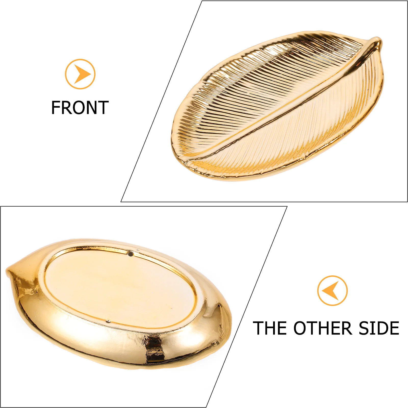 

Ceramic Jewelry Holder Leaf Shape Ring Display Dish for Necklace Bracelets Earrings Storage Home Decor Trinket Organizer