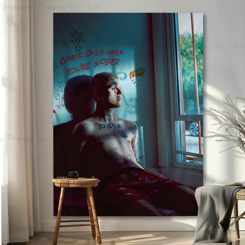Hip Hop Rapper Lil Peep Tapestry Art Printing Bohemian Wall Tapestries Mandala Decor Blanket