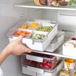 Fruit Tray Compartment Storage Box Home Living Room Candy Snack Nut Box Dried Fruit Tray Refrigerator Sealed Storage Box