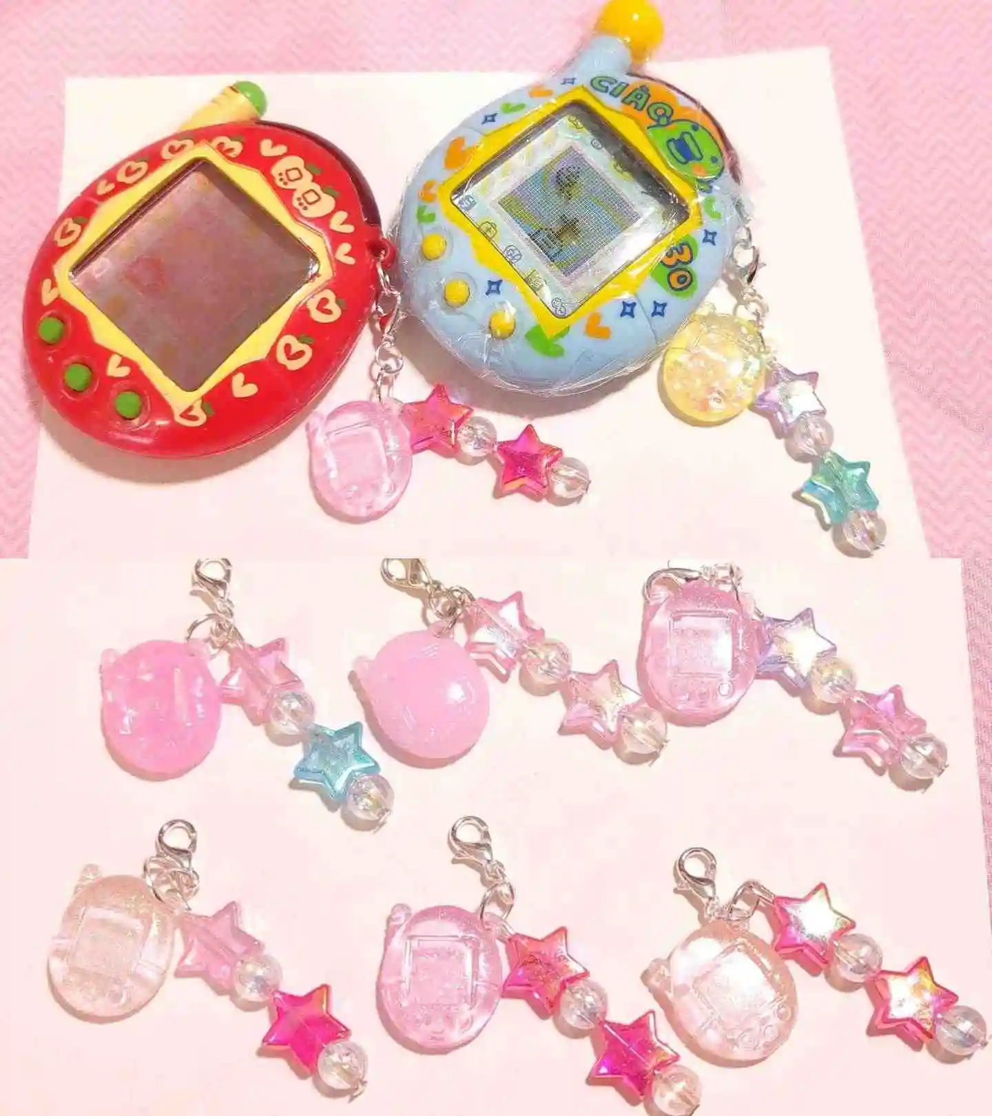

Cute Tamagotchi Pendant Mini Simulation Tamagotchi V3 Small Pendant Phone Pendant Backpack Pendant Keychain