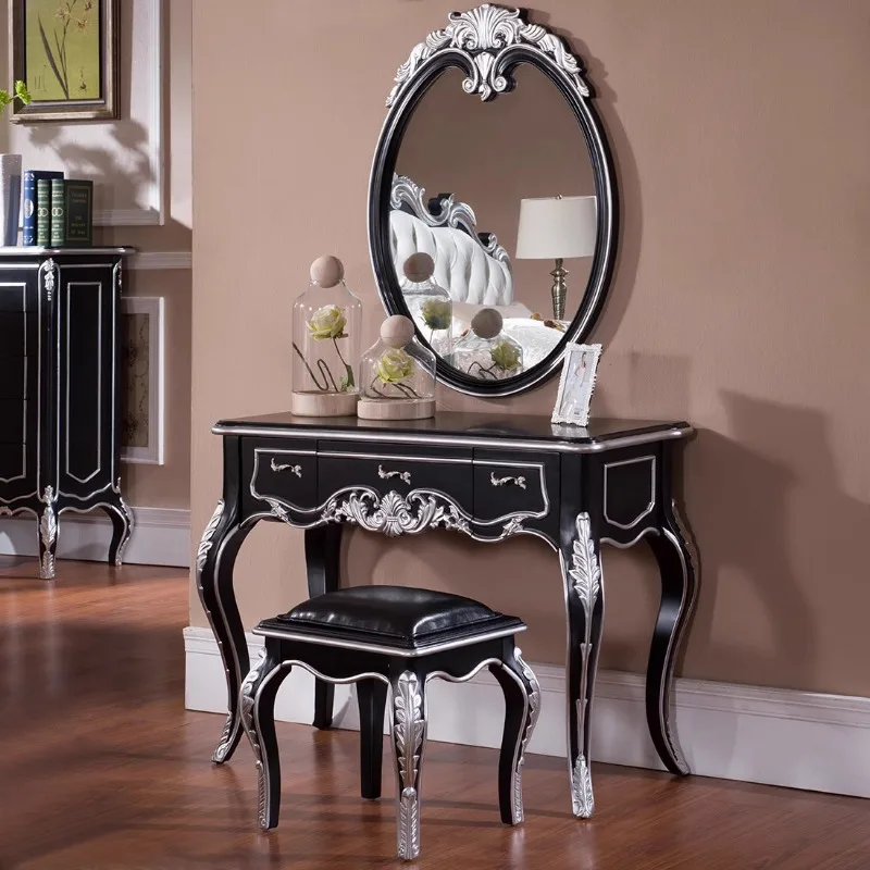 

Black Bedroom Drawers Dresser Eithe Box Nordic Living Room Storage Dressing Table Mirror Luxury Tocador Mueble Bedroom Furniture