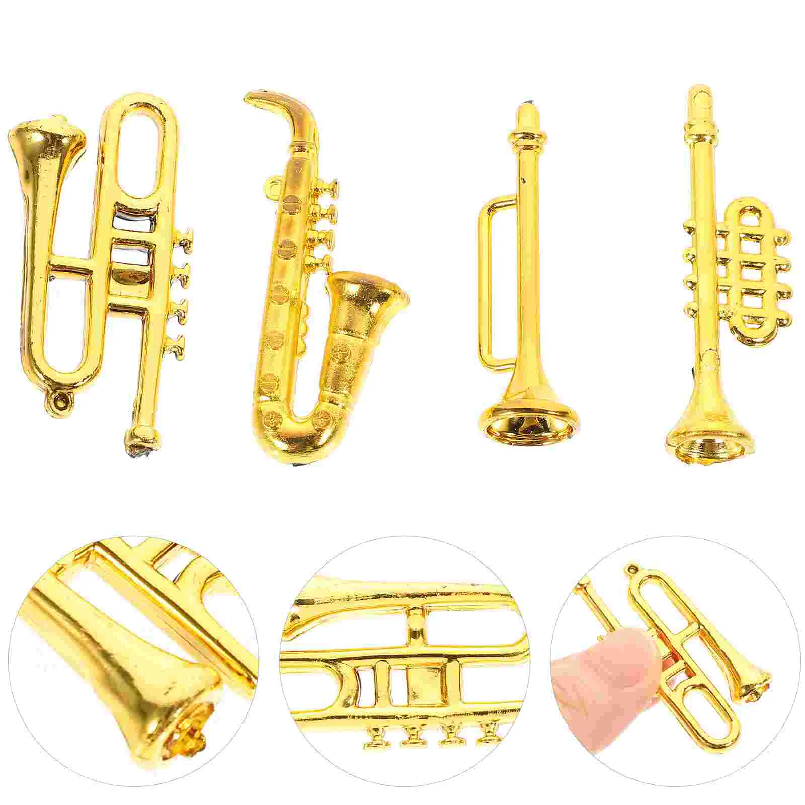 

Classical Musical Instrument Mini House Accessories Instruments Miniature Model Adornment Pp Saxophone Ornament Child Guitar