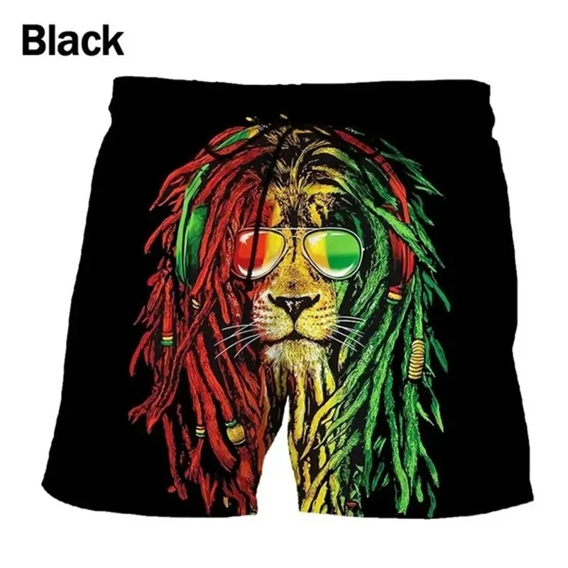 Pantalones cortos con estampado 3d para hombre, Shorts de gran tamaño con estampado de cantante de Rock, Bob, Marley, Reggae, Rasta, para ocio al aire libre y gimnasio