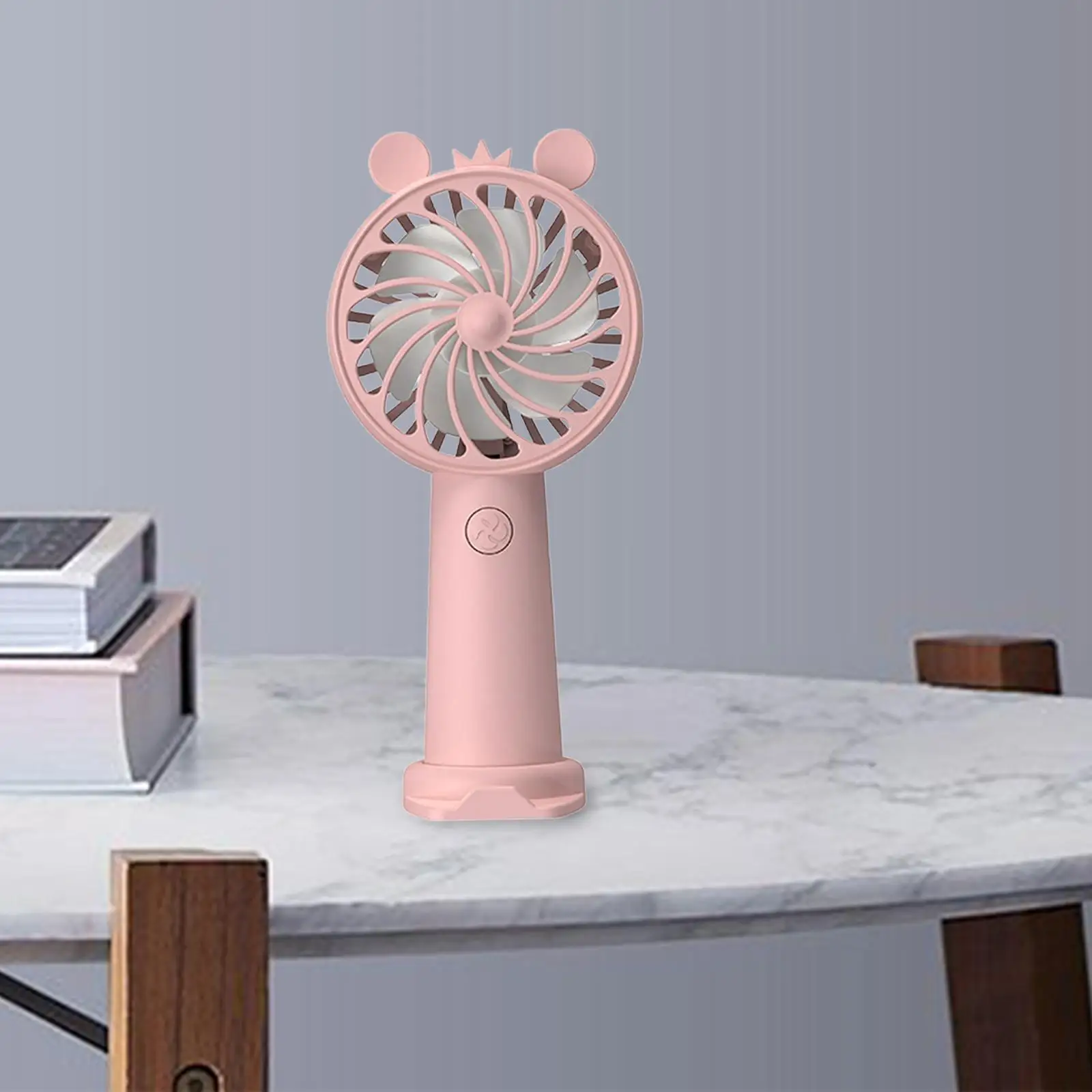 2xPersonal Fan with Phone Stand USB Rechargeable Table Cooling Fan for