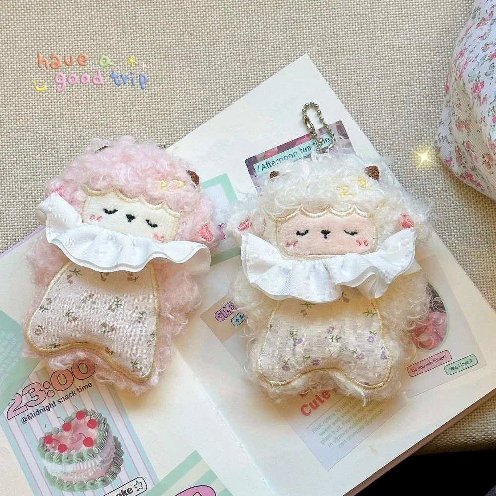 Fashion Cute Sheep Doll Pendant Creative Pretty Curly-haired Lamb Keychain Purse Charm Gift