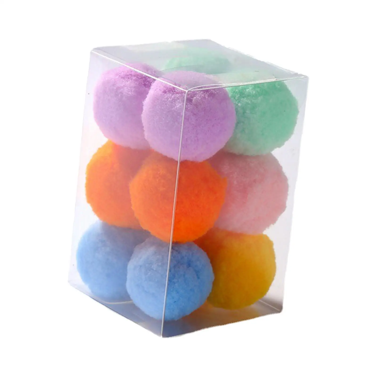 2-6pack 12 Pieces Stretch Plush Balls Cat Toys Plush Scratching Balls