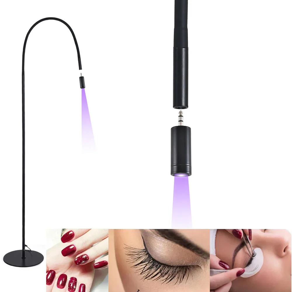 

USB UV Ultraviolet Light LED UV Glue Curing Light Beauty Eyelash manicure False Eyelashes Grafting Foot Step Switch Floor Lamp