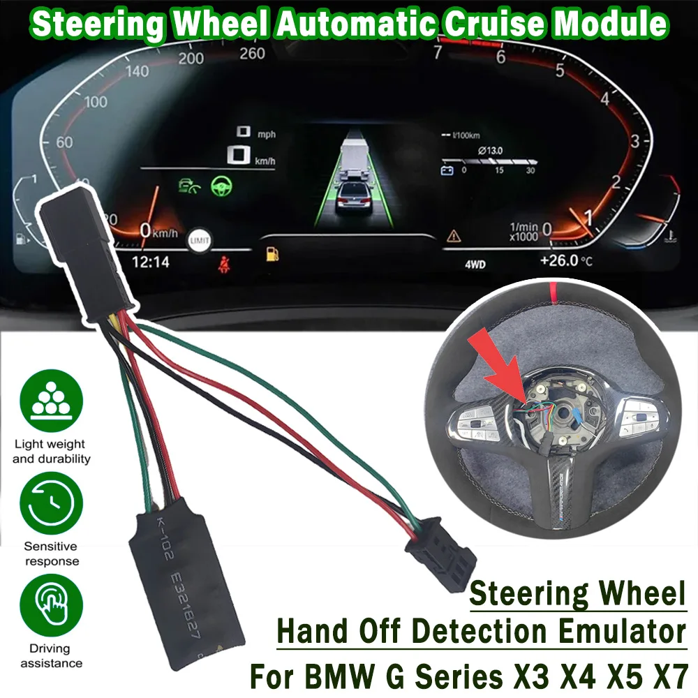 Steering Wheel Hand Off Detection Emulator For BMW G Series X3 X4 X5 X7 G01 G02 TJA Touch Free ACC PRO Automatic Cruise Module