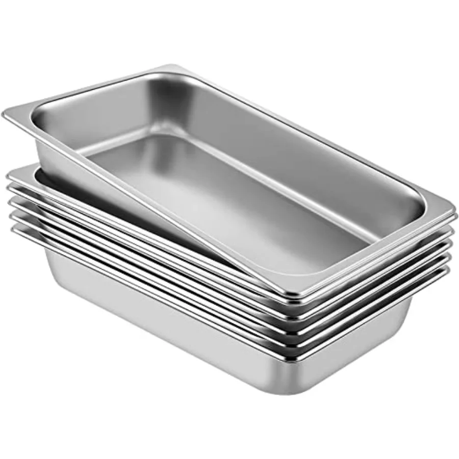 

Hotel Pans Full Size - Steam Table Pan 0.8mm Thick Stainless Steel Anti Jam Steam Table Pan for Home Party Restaurant Hotel Buf