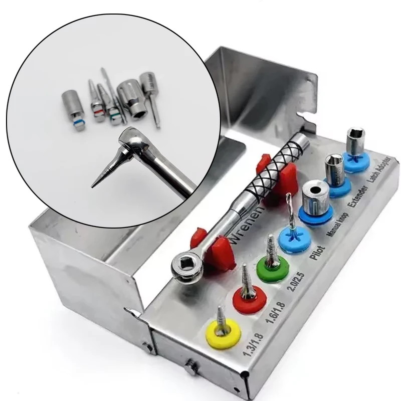 

Набор для удаления зубного имплантата, расширитель костей, набор SOS для удаления сломанного приспособления, гаечный ключ с храповым механизмом, набор для имплантации