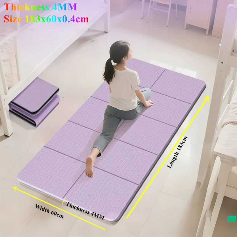 Exercise 183×60cm Sport Fitness Yoga 4MM Thick Yoga Mats Gymnastics Mat Fitness Equipment  Anti-slip Mat Blanket for And Pilates