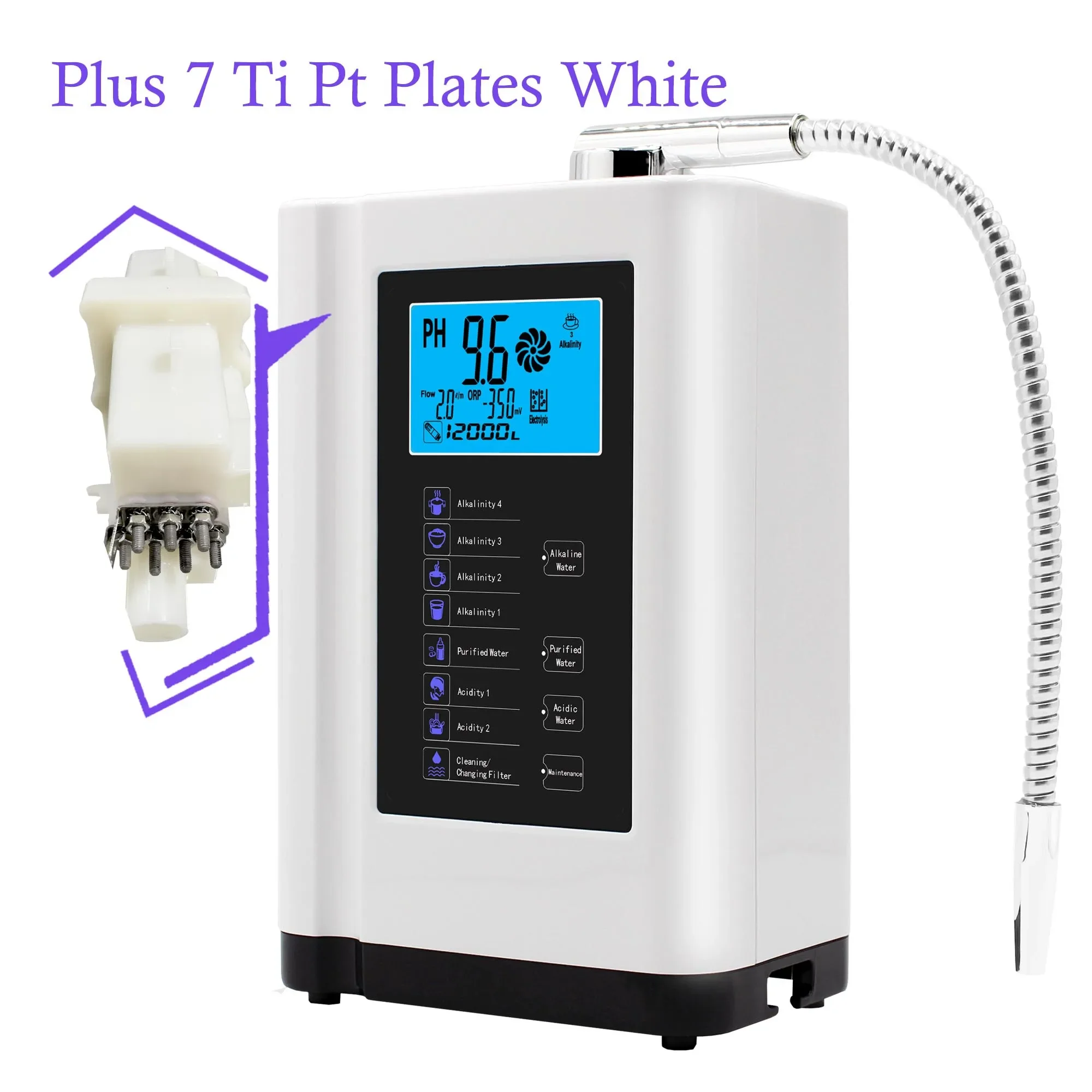 Kangen Electric Alkaline Water Ionizer Machine EHM-729 Household Use Produces alkaline Hydrogen-Rich water Ionized Water machine