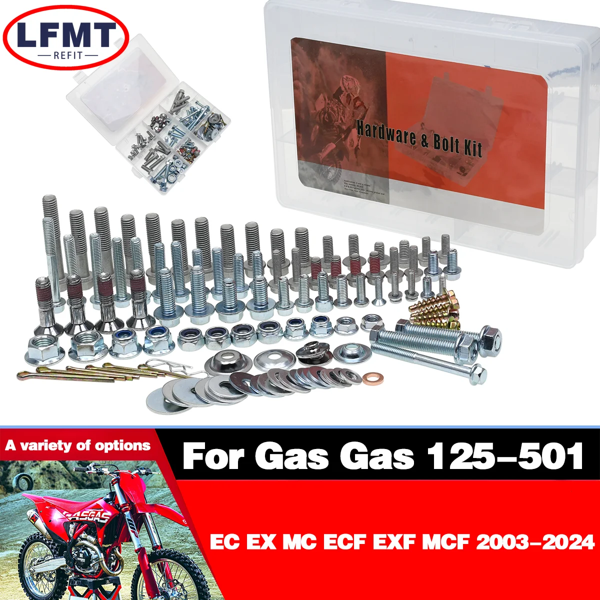 

Hardware Bolt Full Plastics Fastener Kit For GasGas 125 150 250 350 450 501 EC EX MC ECF EXF MCF 2003-2025 Dirt Bike Accessories