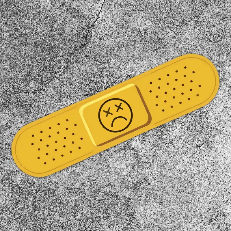 Adesivos de Coração Estilo Band-Aid, Carinha Triste em Estilo Cartoon, Decalques de Vinil Impermeáveis para Decoração de Carro, Laptop, Telefone, Capa