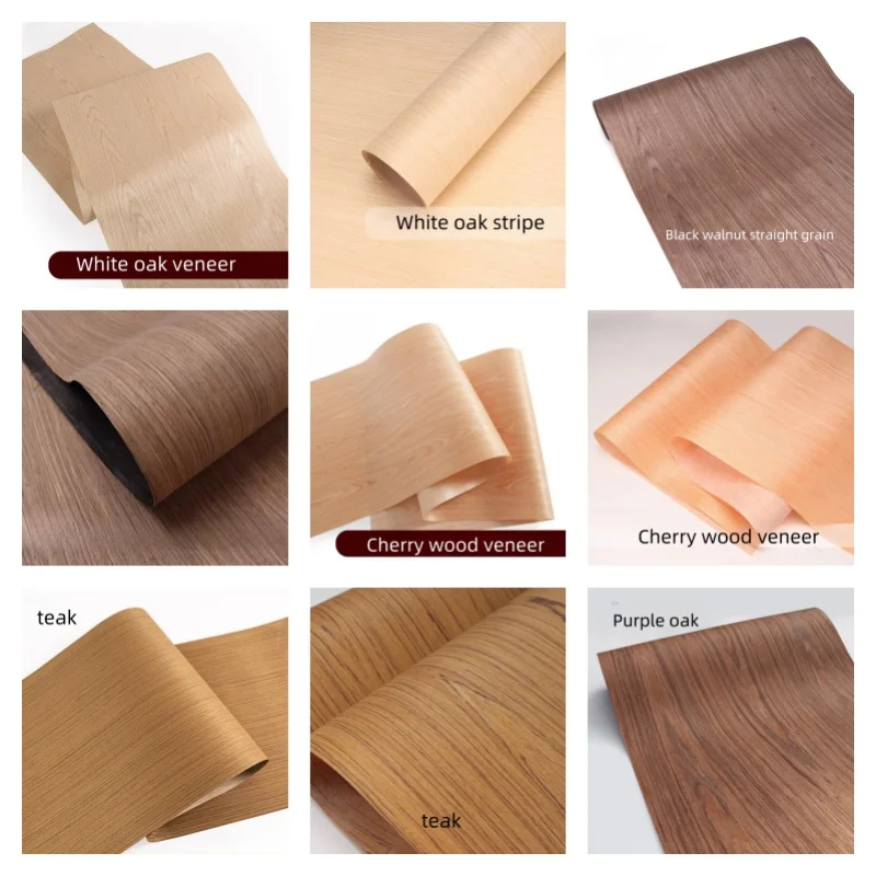 L:2.5Meters Width:58cm T:0.2mm Veneers For Wooden Doors Wood Veneer White Oak And Black Walnut Veneer Furniture