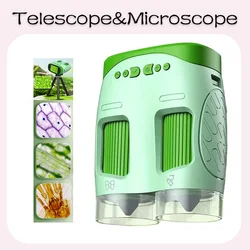 Kids Camera Taking Pictures Video Science Experiments  Portable Binoculars Camera Video Microscope Toys Gifts Holiday Birthday