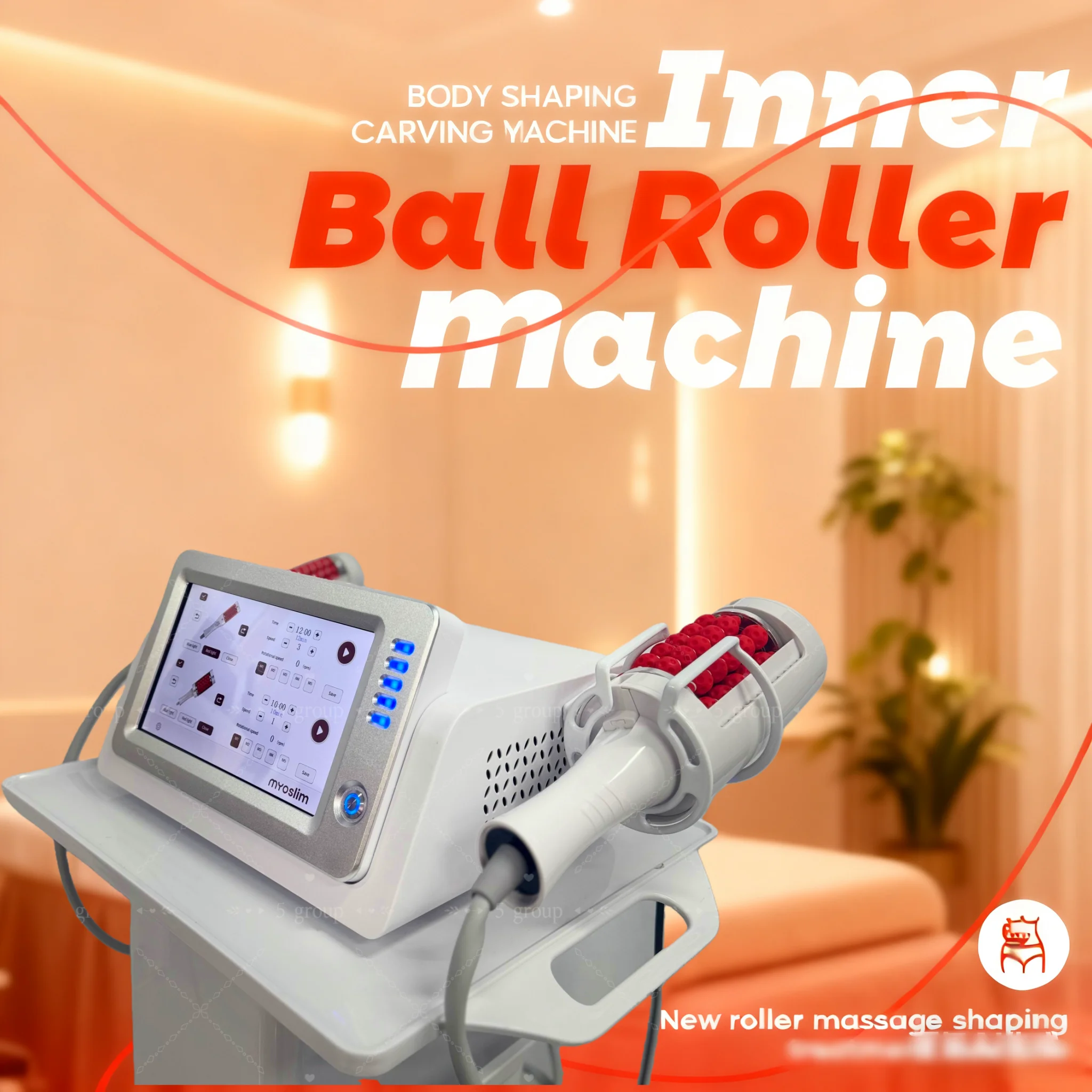 

Inner Ball Roller Professional Slimming Machine 360 Rotating Roller Massager Cellulite Reduction Body Sculpting Skin Lifting