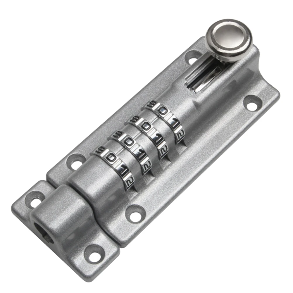 

Zinc Alloy Password Lock Sliding Door Safety Latch Bolt Stainless Steel Compact Lightweight Keyless Security Multi Combination