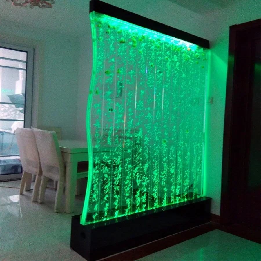 Customized Decoration of Water Curtain Wall, Flowing Screen, Bubble Wall, Acrylic Water Curtain Partition, Entrance, Fish Tank