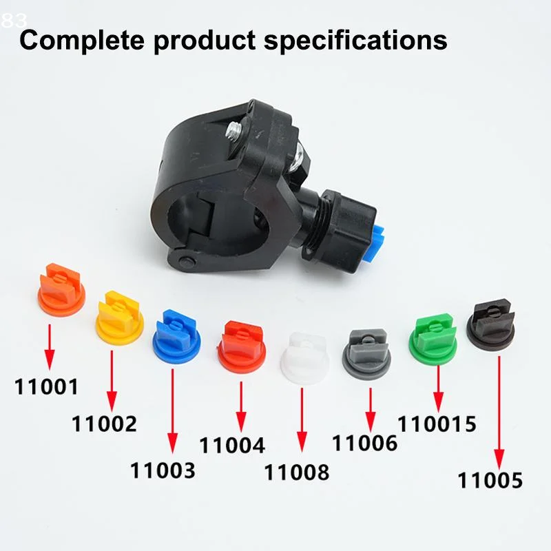 

Plastic Quick Release 110 Degree Fan-shaped Nozzle Agricultural Irrigation Nozzle With Plastic Buckle Pipe Clamp Fixed Mounting