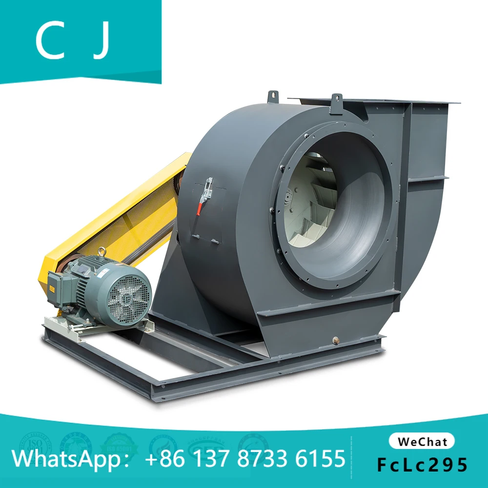 Industrial High-Pressure Centrifugal Discharge Fan With Belt Drive And Thickened Radial Blades